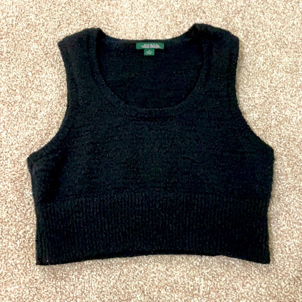 Faux Cashmere Crop Top